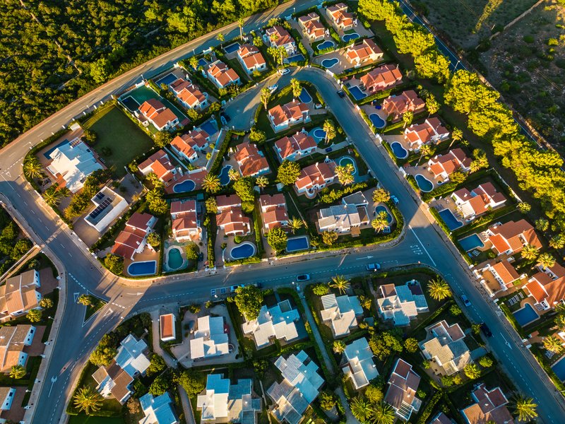 fraccionamiento foto tomada desde un dron